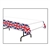 This Union Jack Tablecover measures 54 inches by 108 inches and is plastic by nature. This tablecover is not only a great party decoration, but it's also great at protecting your tables, just in case someone had a little too much tea! One per package.