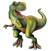 The Jointed Tyrannosaurus is made of cardstock and measures 4 feet 4 inches tall. It is completely assembled and fully jointed. One per package.