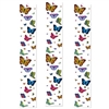 The Butterfly Party Panels is printed on clear plastic with an assortment of colorful and different sized butterflies. Measures 12 inches wide and 6 feet long. Contains 3 panels per package.