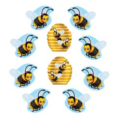 Mini Bumblebee Cutouts (10/pkg)