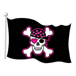 Pink Pirate Flag Cutout