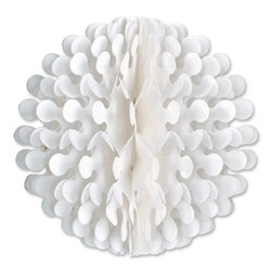 White Tissue Flutter Ball, 19 Inches