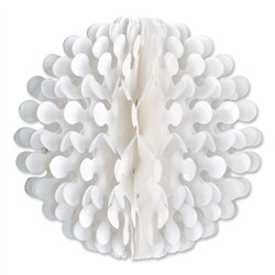 White Tissue Flutter Ball, 9 Inches