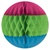Cerise, Light Green, and Turquoise Art-Tissue Ball