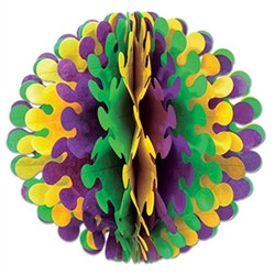 Golden-Yellow, Green, and Purple Flutter Ball