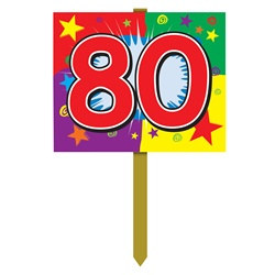 80th Birthday Yard Sign
