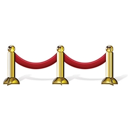 Add a touch of glam to the party by placing this Stanchion Centerpiece at all of the tables at your red carpet party or awards night. It will stand by itself and command plenty of attention from the attendees. It measures 36 inches long by 12 inches tall