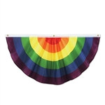 Rainbow Fabric Bunting, 4 ft