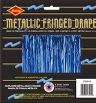 Blue 1-Ply Metallic Fringe Drape