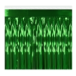 Green 1-Ply Metallic Fringe Drape