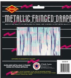 Opal 2-Ply Metallic Fringe Drape
