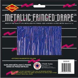 Purple 2-Ply Metallic Fringe Drape