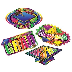 Congrats Grad Cutouts (4/Pkg)