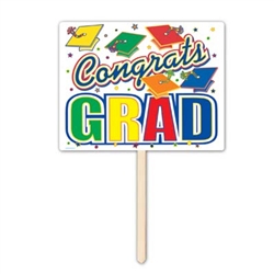 Congrats Grad Yard Sign, 12inx15in