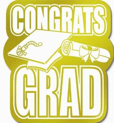 Gold Foil Congrats Grad Cutout