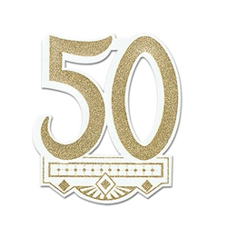 Glittered 50th Anniversary Crest