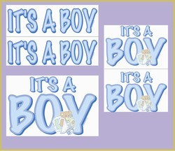 It's A Boy Auto-Clings