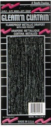 Black 2-Ply Gleam N Curtain Metallic Curtain
