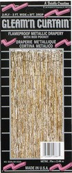 Gold 2-Ply Gleam N Curtain™ Metallic Curtain