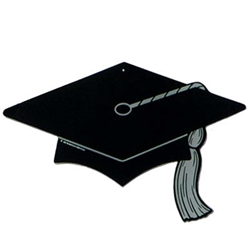 Black Graduate Cap Silhouette Cutout