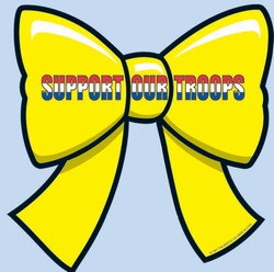 Support Our Troops Ribbon Cutout, 10 inches (1/pkg)