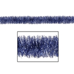 This lovely metallic blue & silver tinsel garland will help you decorate your home with festive style. Measuring approximately 4 inches in diameter and 100 feet in length, you can drape along entryways, staircases, or mantels.