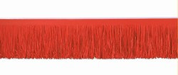 Red Tissue Fringe Drape