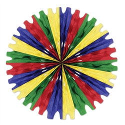 Green, Red, Blue, Canary Tissue Fan