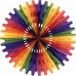 Rainbow Art-Tissue Fan