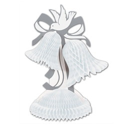 White Art-Tissue Bell Centerpiece