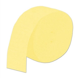 Yellow Flame Retardant Crepe Streamer