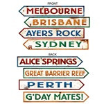 Australian Street Sign Cutouts (4/pkg)