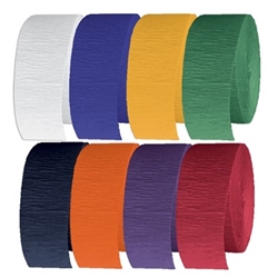 Flame Retardant Crepe Streamer 500 feet (Select Color)