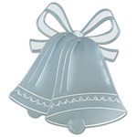 Silver Foil Wedding Bell Silhouette (1/pkg)