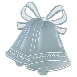 Silver Foil Wedding Bell Silhouette (1/pkg)