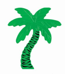 Foil Palm Tree Silhouette