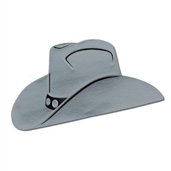 Foil Cowboy Hat Silhouette - Silver
