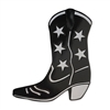 Foil Cowboy Boot Silhouette - Black