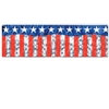 Flame Retardant Metallic Stars and Stripes Banner