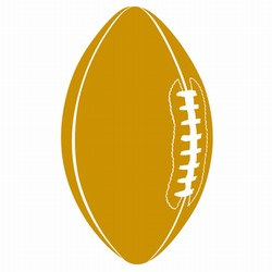 Gold Football Cutout, 18in