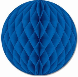 Blue Art-Tissue Ball, 12 in