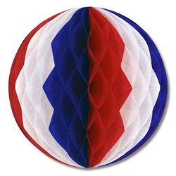 Red, White, and Blue Art-Tissue Ball, 14 in