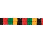 Pkgd Leaf Garland - Black, Red, Green, Yellow