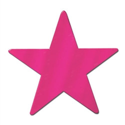 Cerise Foil Star (5 inch)