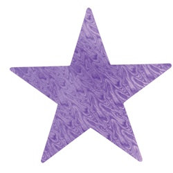 Purple Embossed Foil Star (5 inch)