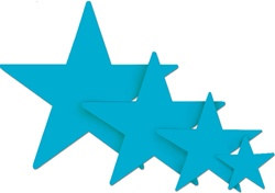 Turquoise Foil Star (5 inch)