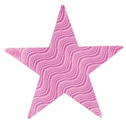 Pink Embossed Foil Star (12 inch)