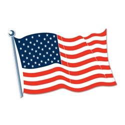 American Flag Cutout 25 in