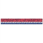 3-Ply Flame-Resistant Metallic Fringe Drape (Red/Silver/Blue)