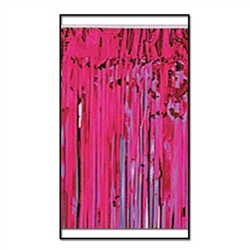 2-Ply FR Metallic Fringe Drape - Cerise